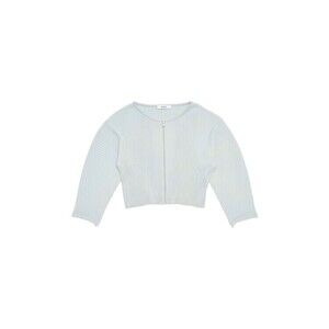 Amomento Cropped Ribbed Cardigan With Front Zipper Closure - NWT